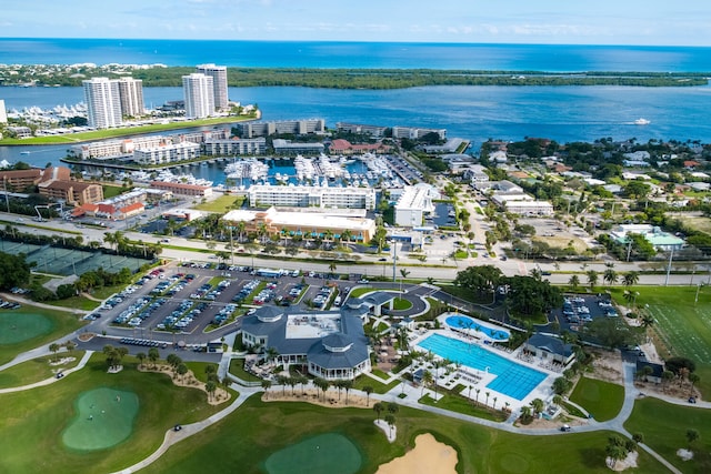 737 Nighthawk Way, North Palm Beach, FL 33408 - drone / aerial view of a nearby body of water and a golf course