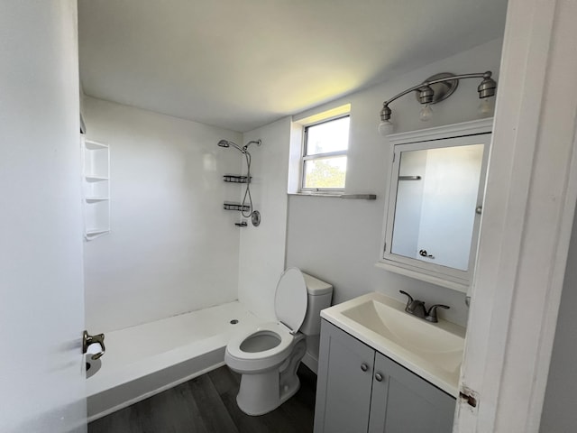 717 Gardens Dr Unit 106, Pompano Beach, FL 33069 - full bath with a shower, vanity, and wood finished floors