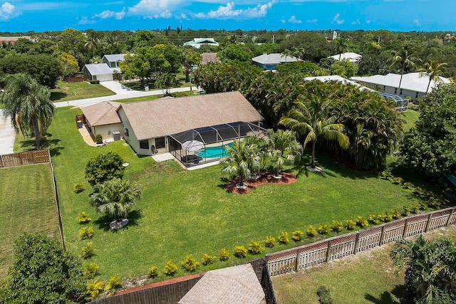 2282 NE Marlberry Ln, Jensen Beach, FL 34957 - aerial view of property and surrounding area with a pool area