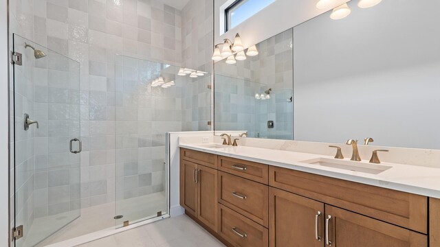 203 SE Via Sangro, Port Saint Lucie, FL 34952 - full bath featuring double vanity and a stall shower