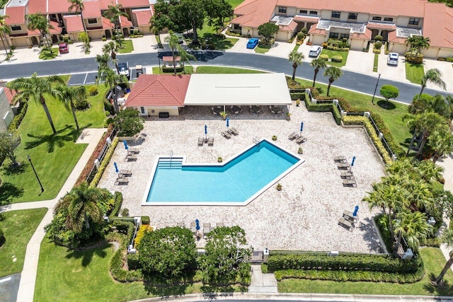 767 Windermere Way Unit 767, Palm Beach Gardens, FL 33418 - drone / aerial view of a pool