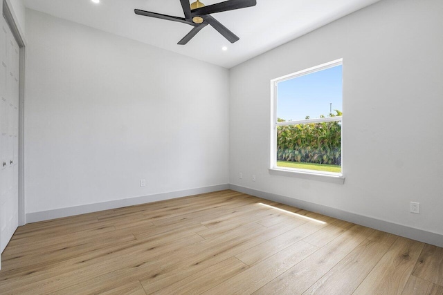 11533 Manatee Ter Unit 11533, Lake Worth, FL 33449 - unfurnished room featuring wood finished floors, a ceiling fan, and recessed lighting