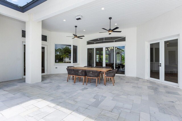 11533 Manatee Ter Unit 11533, Lake Worth, FL 33449 - view of patio featuring outdoor dining space and ceiling fan