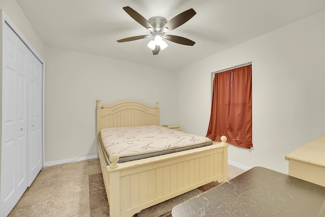 790 SE Ablett Ln, Port Saint Lucie, FL 34984 - bedroom featuring a closet and a ceiling fan