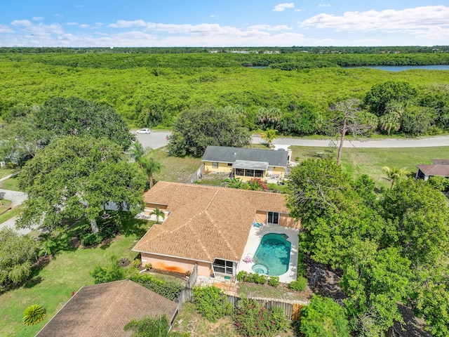 790 SE Ablett Ln, Port Saint Lucie, FL 34984 - view from above of property featuring a heavily wooded area and a large body of water