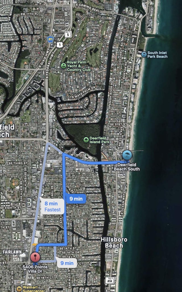 5404 E Pointe Villa Dr Unit 5406, Lighthouse Point, FL 33064 - map / location