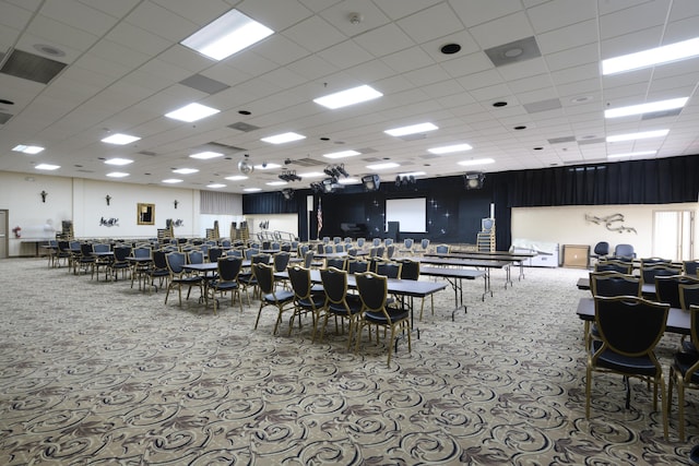 7626 Tahiti Ln Unit 104, Lake Worth, FL 33467 - carpeted dining area featuring a paneled ceiling