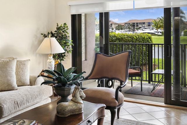 601 Seafarer Cir Unit 104, Jupiter, FL 33477 - living area featuring tile patterned floors