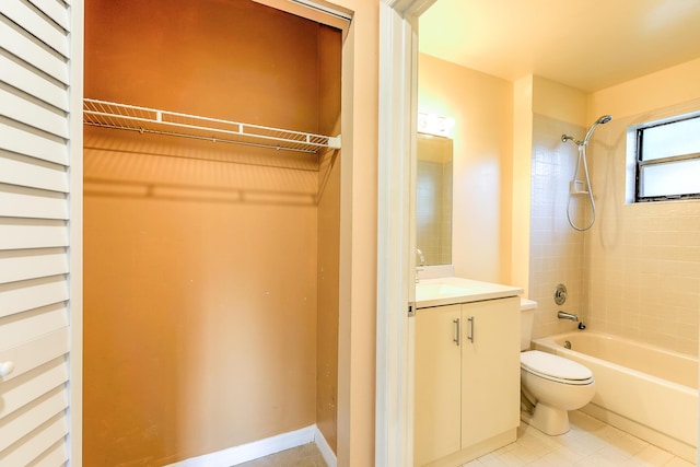 6545 SE Federal Hwy Unit 102, Stuart, FL 34997 - bathroom featuring shower / bath combination, vanity, and tile patterned flooring