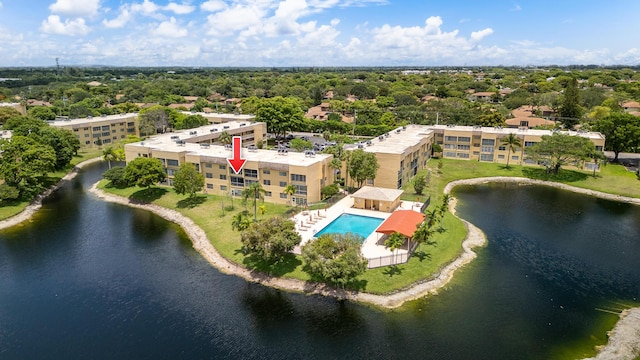 5961 NW 61st Ave Unit 203, Tamarac, FL 33319 - bird's eye view of a nearby body of water and apartment complex / building