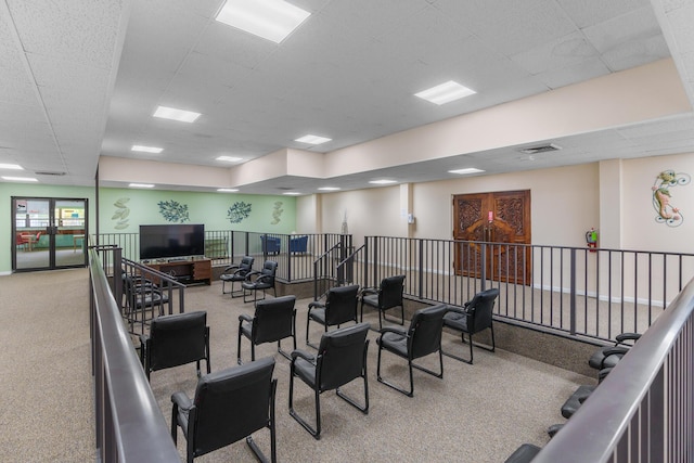 5961 NW 61st Ave Unit 203, Tamarac, FL 33319 - interior space featuring carpet floors and a drop ceiling