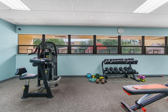 5961 NW 61st Ave Unit 203, Tamarac, FL 33319 - exercise room featuring carpet floors