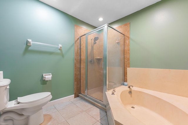 2322 SW Olympic Club Ter, Palm City, FL 34990 - bathroom with a bath, tile patterned floors, and a stall shower