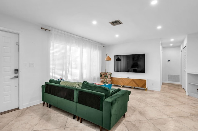 29 SE 8th Ave, Deerfield Beach, FL 33441 - living room with recessed lighting and light tile patterned floors