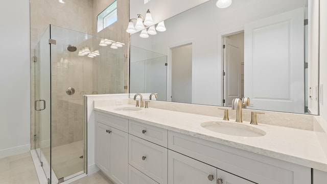 204 SE Via Sangro, Port Saint Lucie, FL 34952 - full bath featuring double vanity and a stall shower