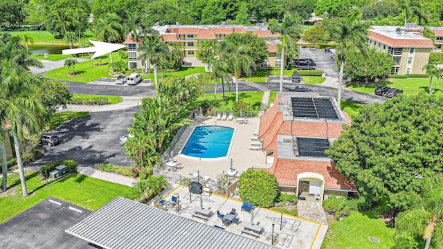 5560 Tamberlane Cir Unit 327, Palm Beach Gardens, FL 33418 - aerial view of a pool