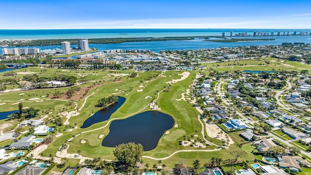 5560 Tamberlane Cir Unit 327, Palm Beach Gardens, FL 33418 - aerial view of property and surrounding area featuring a large body of water, a local golf course, and nearby suburban area
