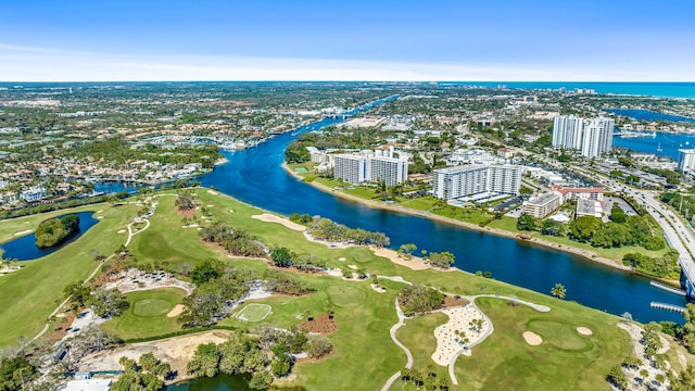 5560 Tamberlane Cir Unit 327, Palm Beach Gardens, FL 33418 - drone / aerial view of a large body of water and a golf course