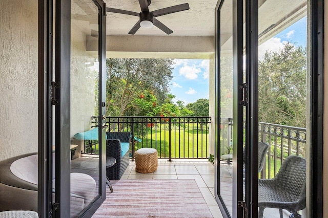 8984 Three Rail Dr, Boynton Beach, FL 33472 - balcony with ceiling fan