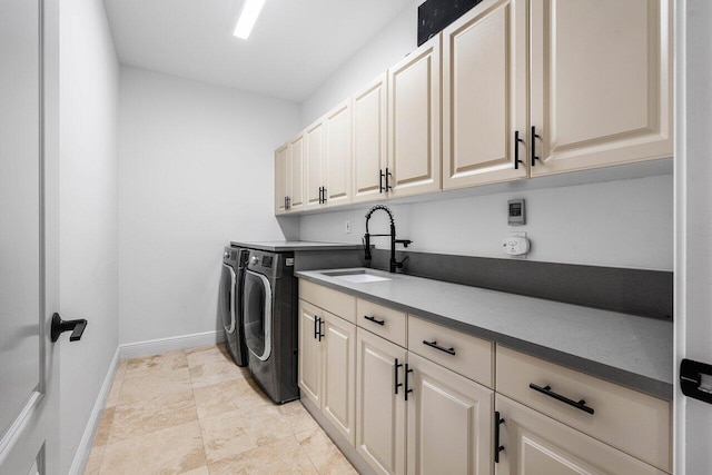 8984 Three Rail Dr, Boynton Beach, FL 33472 - washroom with cabinet space and washer and dryer