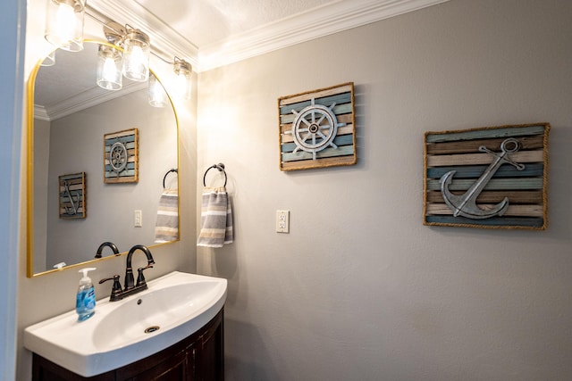 1571 SW Delos Ave, Port Saint Lucie, FL 34953 - bathroom with crown molding and vanity