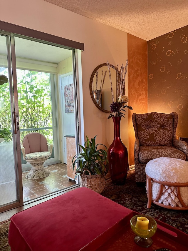 1957 SW Palm City Rd Unit B, Stuart, FL 34994 - sitting room featuring a textured ceiling