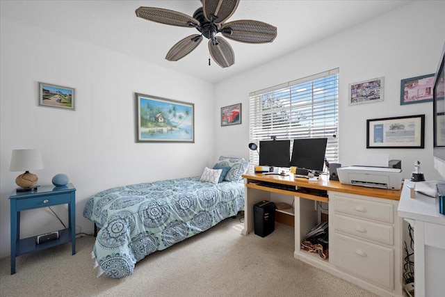 1047 Via Jardin, Riviera Beach, FL 33418 - bedroom with carpet flooring, an office area, and ceiling fan