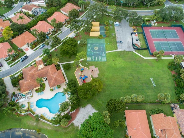 1047 Via Jardin, Riviera Beach, FL 33418 - aerial view of property's location with a pool area