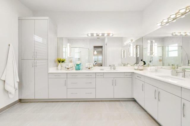 10948 SW Ivory Springs Ln, Port Saint Lucie, FL 34987 - full bathroom with a shower stall and double vanity