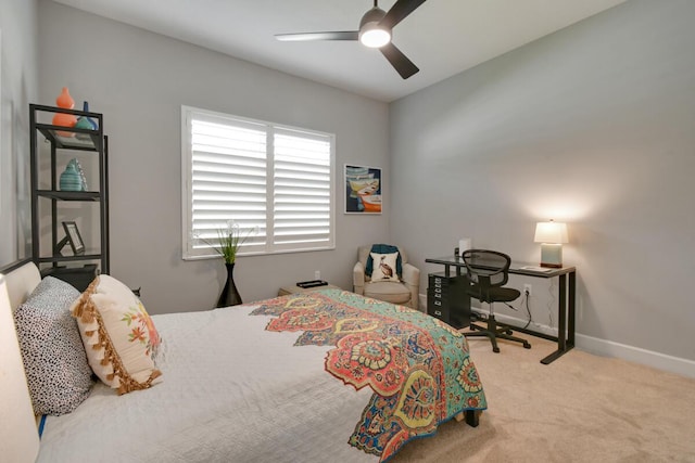 10948 SW Ivory Springs Ln, Port Saint Lucie, FL 34987 - carpeted bedroom with a ceiling fan and baseboards