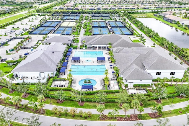 10948 SW Ivory Springs Ln, Port Saint Lucie, FL 34987 - bird's eye view of a pool and a large body of water