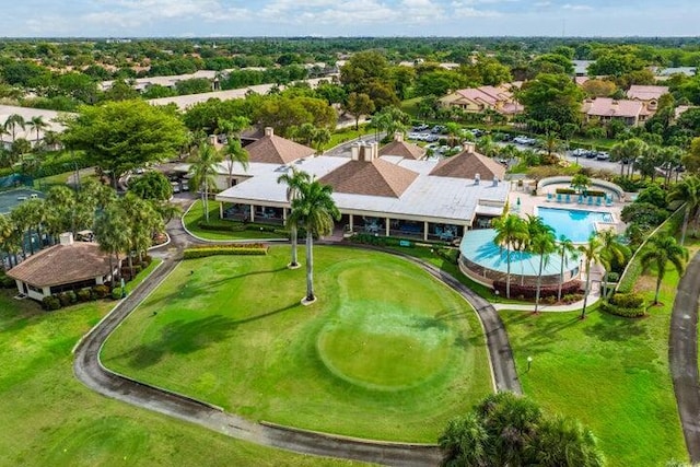 5020 Golfview Ct Unit 1422, Delray Beach, FL 33484 - aerial view of residential area with a pool area