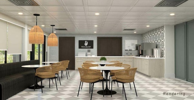 5020 Golfview Ct Unit 1422, Delray Beach, FL 33484 - dining room with light flooring and recessed lighting