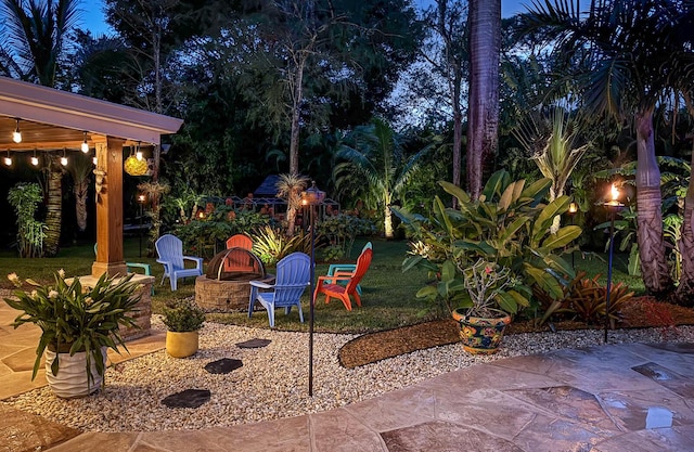 15687 83rd Way N, Palm Beach Gardens, FL 33418 - view of patio featuring a fire pit
