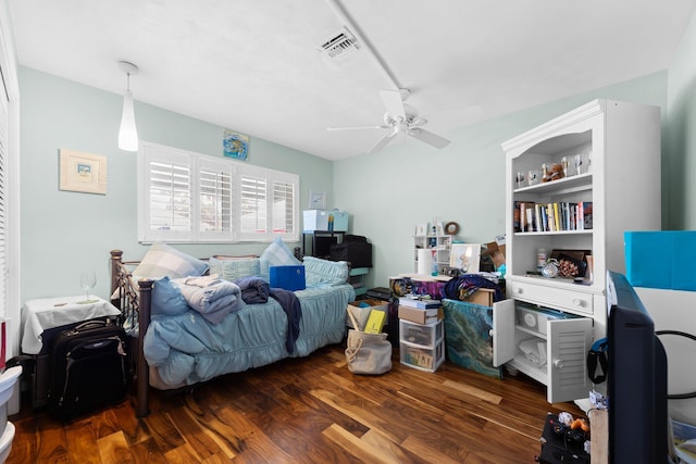 1098 SW 2nd St, Boca Raton, FL 33486 - bedroom with wood finished floors and ceiling fan