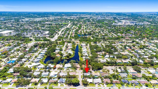 1098 SW 2nd St, Boca Raton, FL 33486 - aerial view of property's location featuring a nearby body of water and nearby suburban area