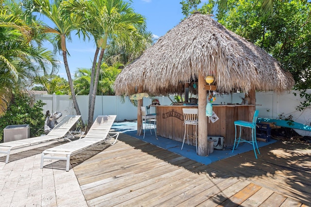 1098 SW 2nd St, Boca Raton, FL 33486 - wooden deck with a fenced backyard