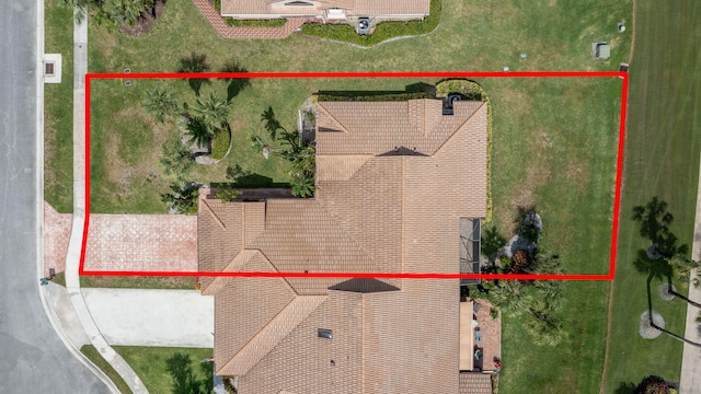 8057 Cassia Dr, Boynton Beach, FL 33472 - aerial view of property and surrounding area with property parcel outlined
