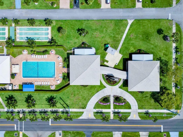 625 SW 21st Cir, Boynton Beach, FL 33426 - drone / aerial view of a pool area