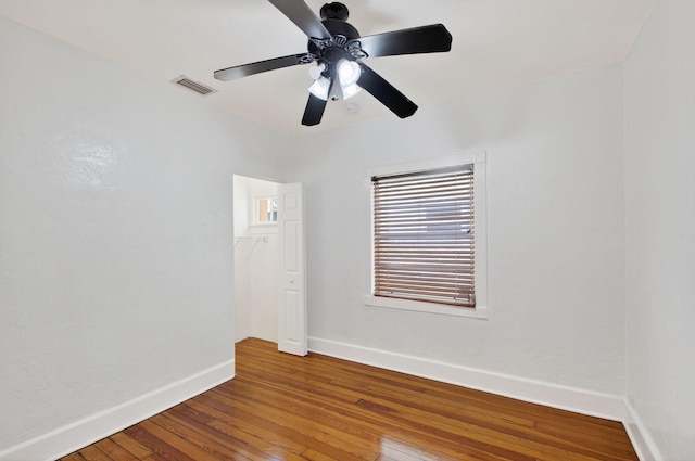 511 S K St, Lake Worth Beach, FL 33460 - unfurnished room with hardwood / wood-style flooring and a ceiling fan