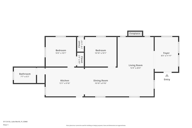 511 S K St, Lake Worth Beach, FL 33460 - view of property floor plan