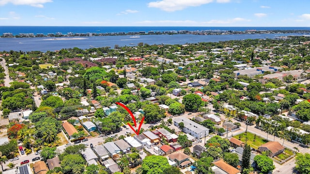 511 S K St, Lake Worth Beach, FL 33460 - aerial perspective of suburban area with a nearby body of water