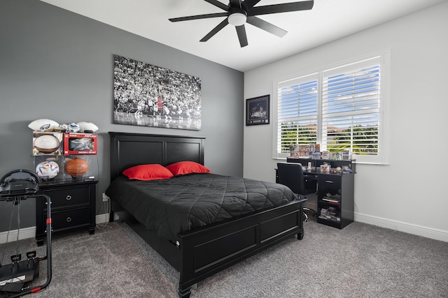 13313 Machiavelli Way, Palm Beach Gardens, FL 33418 - bedroom with carpet floors and ceiling fan