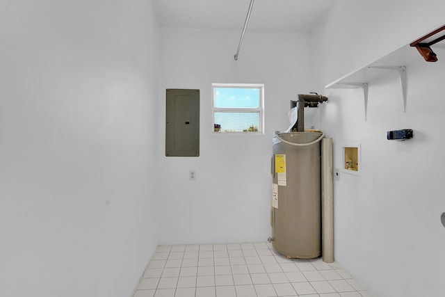 5801 SE Cable Dr, Stuart, FL 34997 - utility room featuring electric panel and electric water heater