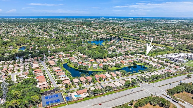 7727 Colony Lake Dr, Boynton Beach, FL 33436 - aerial view of property and surrounding area featuring a nearby body of water and nearby suburban area