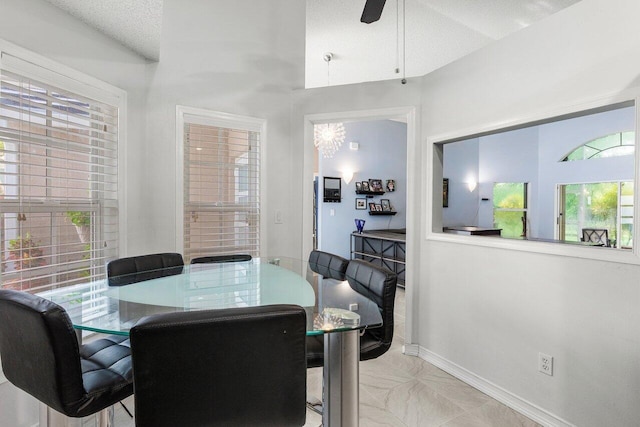 7782 Stirling Bridge Blvd S, Delray Beach, FL 33446 - dining area featuring baseboards and ceiling fan