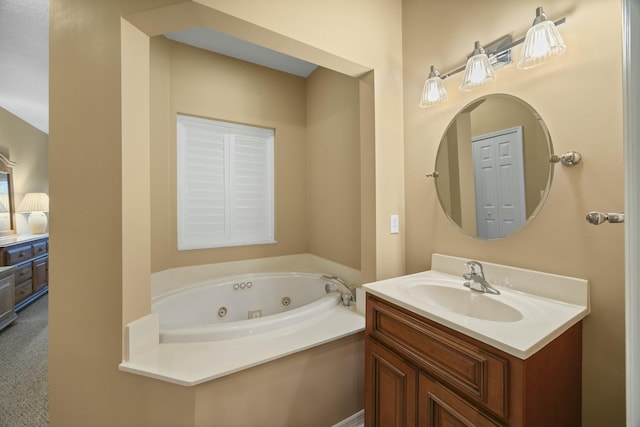 9894 Perfect Dr Unit 21, Port Saint Lucie, FL 34986 - full bath featuring a tub with jets and vanity