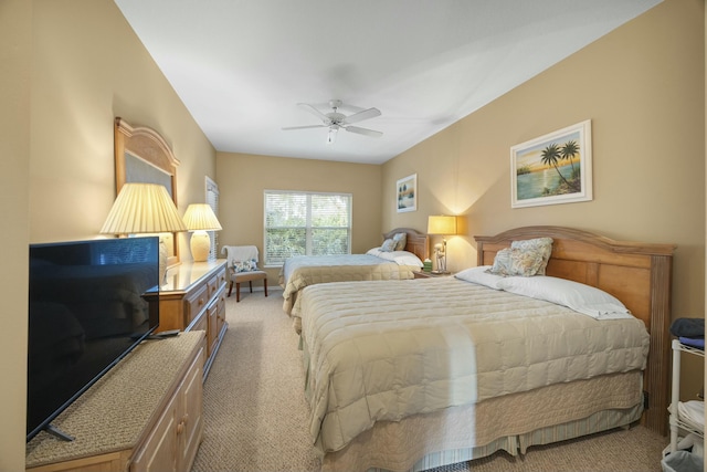 9894 Perfect Dr Unit 21, Port Saint Lucie, FL 34986 - carpeted bedroom featuring ceiling fan