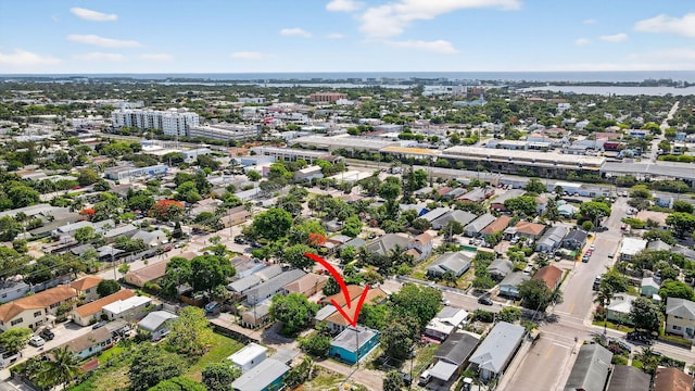 323 S E St, Lake Worth Beach, FL 33460 - aerial view of property's location featuring a nearby body of water