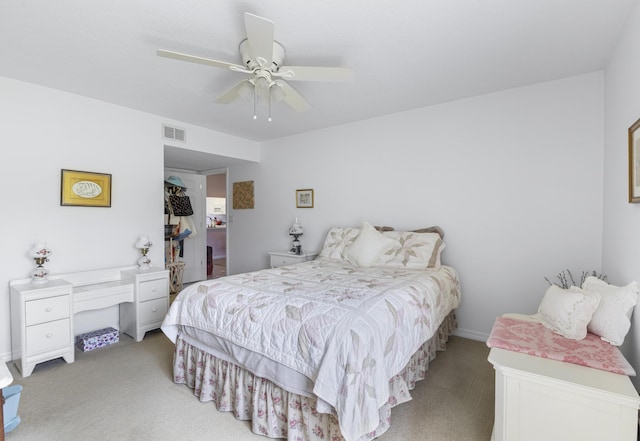4215 Gator Trace Ave Unit I, Fort Pierce, FL 34950 - bedroom featuring light carpet and ceiling fan